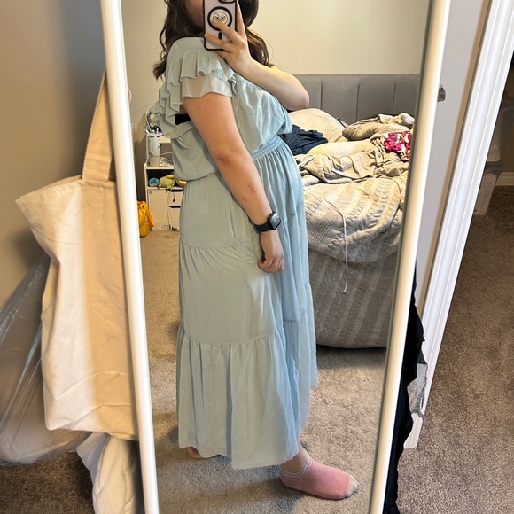 Aritzia Little Moon Taverna Dress in Iced Blue - Picture 7 of 7